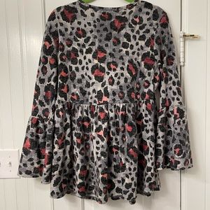Ces Femme brand size large (L) leopard babydoll sweater